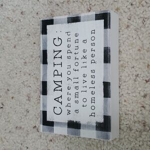 Camping Block sign